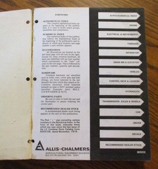 Allis Chalmers Gleaner L2 Series Combine Parts Catalog Manual Book 1980 9005861