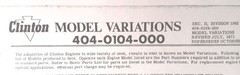 Clinton 404 Gasoline 4-cycl Engine Parts Manual Lawn Mower Riding Garden Tractor
