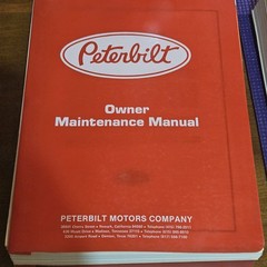 1985 PETERBILT TRUCK OWNERS MAINTENANCE MANUAL No. 5233 ALL TRUCKS EXC