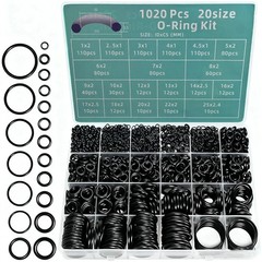 1020PCS O-Ring Assortment Kit | 20 Metric Sizes for Car Repair, Faucet, Air, Gas