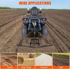 Driveway Drag 66″ Width Tow Behind Drag Harrow Steel Gravel Grader ATV UTV