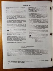 Yetter 6150 Marker Owner’s Operator’s & Parts Manual 2565-376 10/96