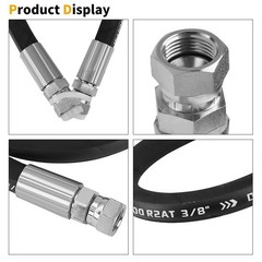 3/8” Hydraulic Hose Assembly 7685 PSI – Straight JIC Female #6 (9/16-18)