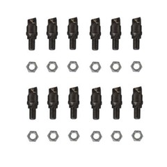 MechMaxx ( 1 Pack / 12 Pcs ) Teeth and Nut for PTO SG24 Stump Grinder
