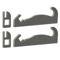2pcs Steel Quick Attach Bracket 1-1/2″ For Cat Fusion Coupler Loader mounts