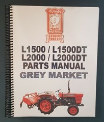 Kubota L1500, 1500DT, 2000, 2000DT Parts Manual PRINTED (Japanese / English)
