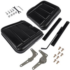 Universal Adjustable Backrest Forklift Excavator Lawn Mower Tractor Seat Black