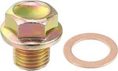 M14x1.5 Steel Engine Oil Drain Plug with Seal Ring, Bronze Tone for Honda Civic