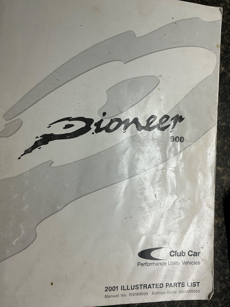 Pioneer 900 Club Car 2001 Performance Utility Vehicles Illustrated Parts List