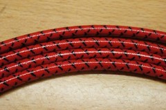 Ford 8N Red Deluxe Cloth Covered Spark Plug Wire Set Late Model 1950 51 52