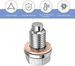 M14 x 1.5 Magnetic Oil Drain Plug, Stainless Steel Oil Pan Bolt Size: M14x1.5
