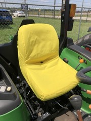 Universal Seat Covers for JD Tractors 1023E, 3025D, 3035D, No Armrests, Yellow