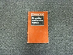 1978-1980 Kenworth C500 C500B Semi Truck Owner Operator Maintenance Manual 1979
