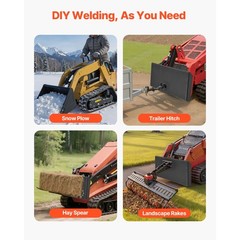 Uimoso 1/4 in Skid Steer Mount Plate 1500lbs Quick Attach Loader Plate