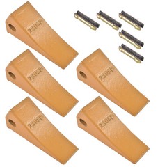 5 Pack Bucket Teeth with Flex Pins Metal Use with Any 23 & 230 Series Adapters