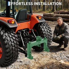 For CAT 1 Tractor: 3000lbs 3 Point Quick Hitch w/ 2″ Receiver Farm-Ready