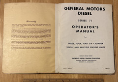 Lot of 2 Vintage 1950s GM Detroit Diesel Series 71 Engine Operators Manuals