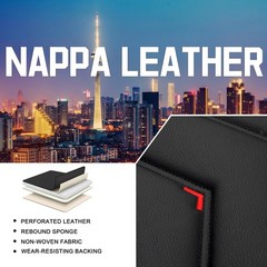 Nappa Leather Car Seat Covers Ford Bronco Sport 2021-2026 Black Red 2 Seats