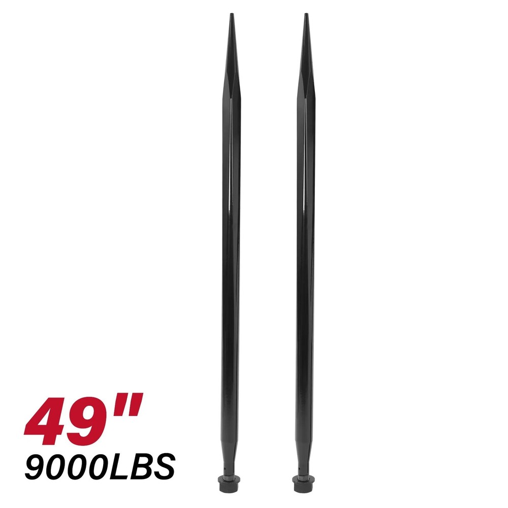 2-Pack Hay Spike 49″ Square Bale Spear For Bobcat Skidsteer Tractor 9000lb Cap