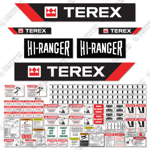 Fits Terex Hi Ranger 5TC-55 Decal Kit Bucket Truck – 7 Year Outdoor 3M Vinyl!