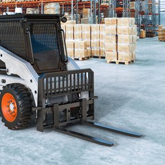 Skid Steer Tractor 45″ Frame Quick Tach Pallet Fork Attachment 4000LB Heavy Load