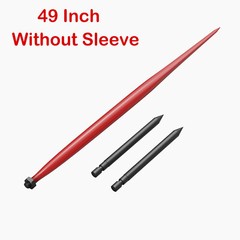 49″ Hay Bale Spear Bucket Attachment 4500lbs 1 3/4″ Wide w/ 2 Stabilizer Spears