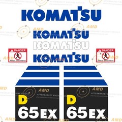 Fits D65EX-15 Komatsu Dozer Replacement Decal Kit