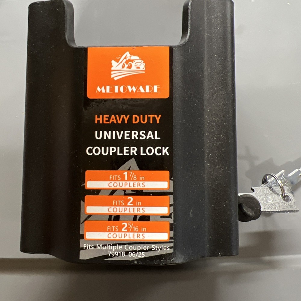 METOWARE Heavy Duty Universal Trailer Coupler Lock 1-7/8 2 2-5/16 Inch