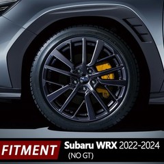 Aluminum Caliper Covers Yellow Black Characters Subaru WRX 2022-2024 Front Rear