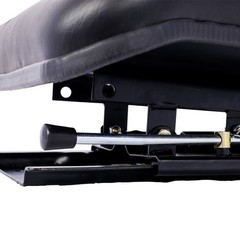 Tractor Seat w/ Backrest Black Slide Track Steel/PVC Compact Mower Black