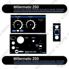 Fits Millermatic 250 Decal Kit Welder – 7 YEAR OUTDOOR 3M VINYL!