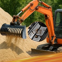 Heavy Equipment Skeleton Bucket 23.6″ Pin 25×160 for Mini Excavator 3 Ton Below