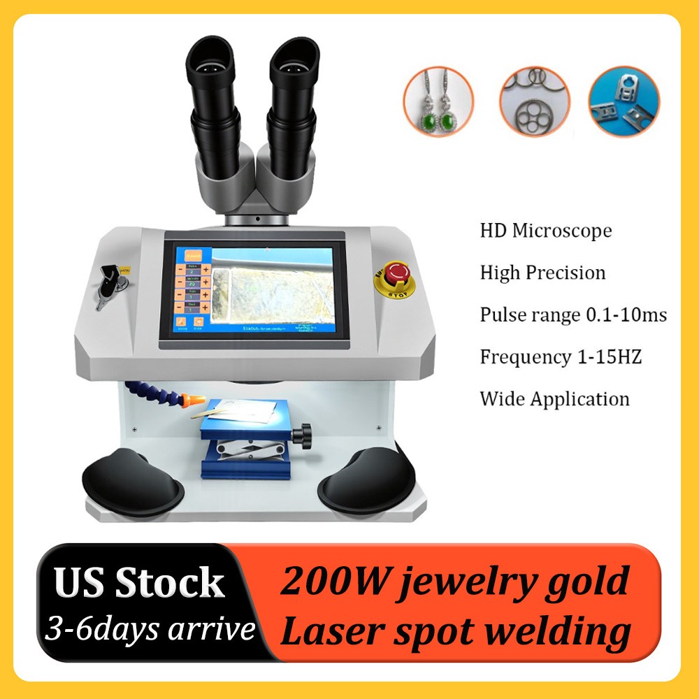 200W/100J Jewelry Spot Laser Welder Laser Welding Machine for Gold Silver Metal