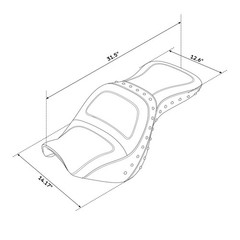Rider Passenger 2-Up Seat for Kawasaki VN900 Vulcan Classic 2006-2025