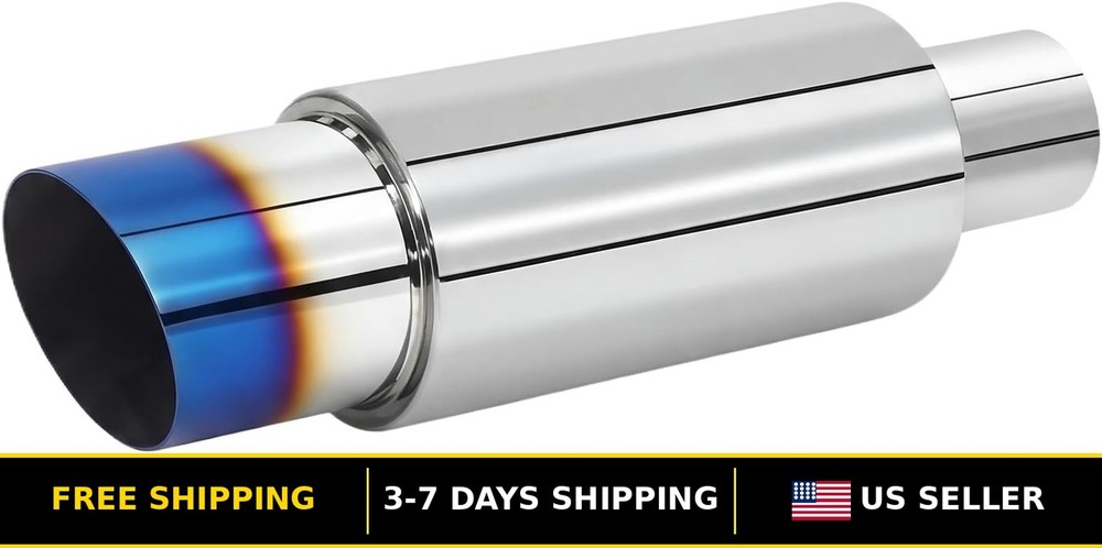 15″ Universal Stainless Steel Car Exhaust Muffler Tips – Exhaust Pipe Upgrade