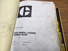 CATERPILLAR, 992C Wheel Loader, Service Manual Notebook vintage 1988