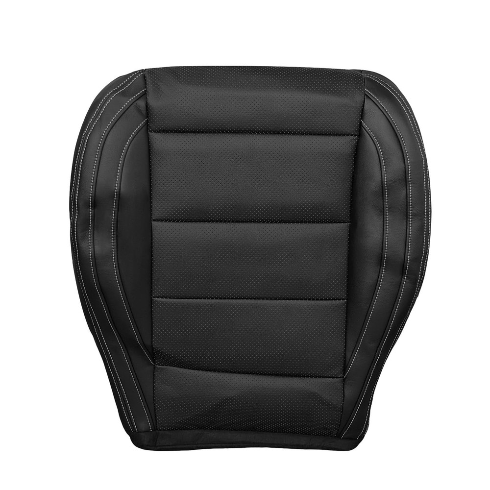 Driver Side Bottom Perforated Leather Seat Cover Black Ford Mustang 2015-2023