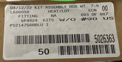 NEW CASE OF 50 OEM Caterpillar Cat Fluid Fuel Carrying 90° Elbow Adapter 5P-4924