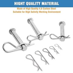 16 Pcs Heavy Duty Cotter Pins, Hitch Pins Clip R Clips Spring Retaning Wire Hai