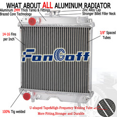 Aluminum Tractor Radiator For Kubota Model B7300 #6C090-58502 Fongoff
