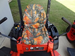 2008 and Up Kubota Seat Covers for tractor MX4800, MX5000, MX5200 in Orange Camo