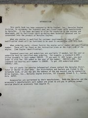 Vtg April 1973 WHITE ENGINES GAS POWER UNIT Parts List For 4 & 6 Cylinder Manual