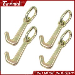 Findmall 4 Pack 5/16 Inch Mini J Hook G70 5400 Lbs Working Load Limit Hooks