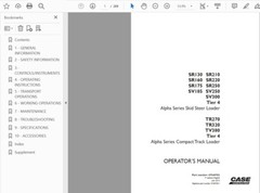 CASE SV185 TIER 4B SKID STEER MANUAL OPERATOR SERVICE SHOP ENGINE REPAIR PDF USB