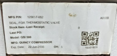 QUINCY 125657-052 THERMOSTATIC VALVE SEAL LOT OF 5 PCS NEW FAST SHIPPING