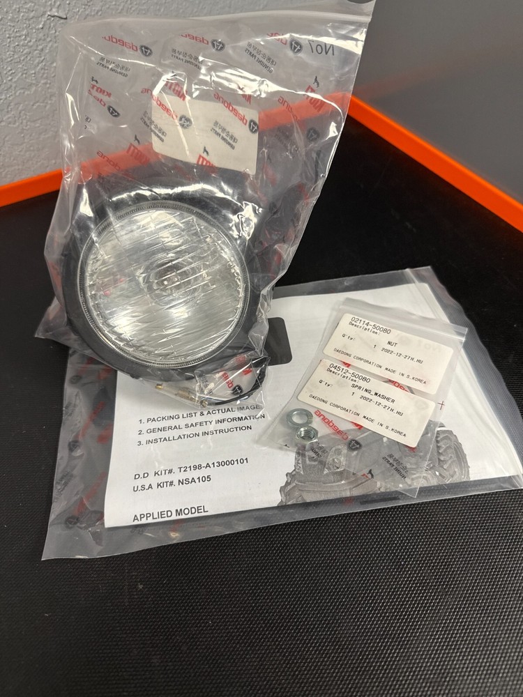 NSA105 New Genuine OEM KIOTI Rear Work Light Kit NS, NX, RX ROP Tractor Models