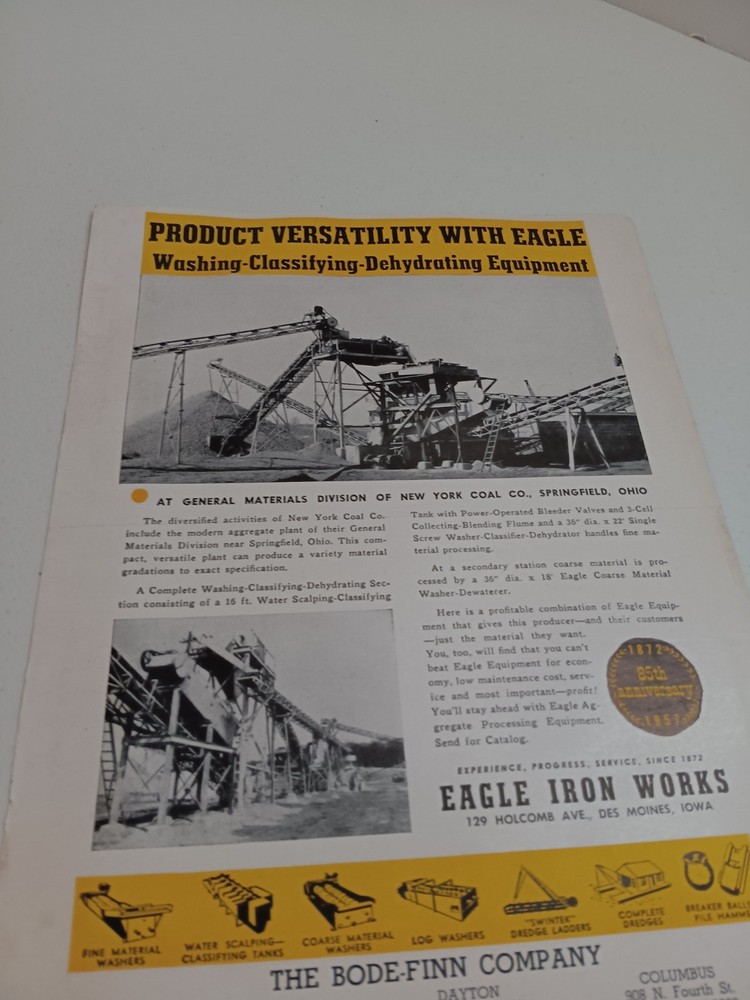Vintage Eagle Iron Works Course Material Washer Sale Flyer Advertising Bode-Finn