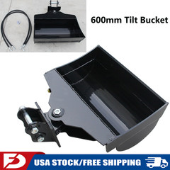 Free Shipping 600mm Tilting Bucket for 1-1.5 Ton Mini Excavator Attachment