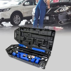 10 Ton Hydraulic Porta Power Kit, 17-Piece Auto Body Repair Set with Case