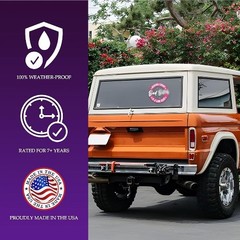 Funny Sarcastic Pink Vinyl Bumper Sticker, 8 Inches Waterproof Car Accessory for